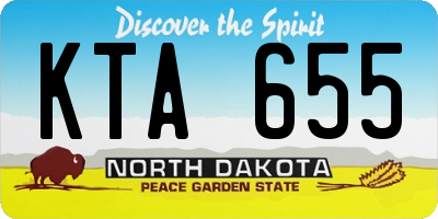 ND license plate KTA655