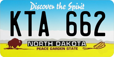 ND license plate KTA662