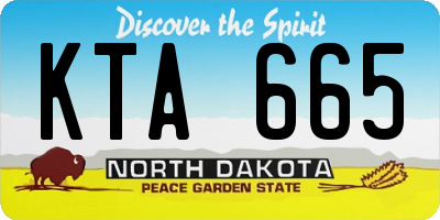 ND license plate KTA665
