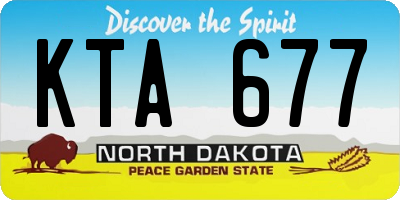 ND license plate KTA677