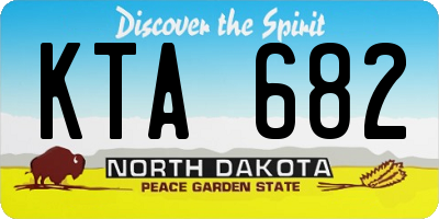 ND license plate KTA682