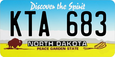 ND license plate KTA683