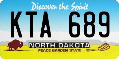 ND license plate KTA689