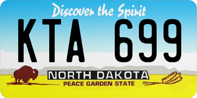 ND license plate KTA699