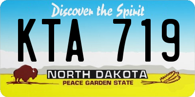 ND license plate KTA719