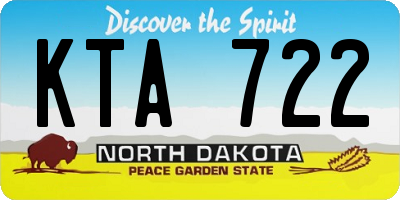 ND license plate KTA722