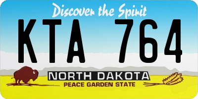 ND license plate KTA764