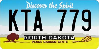 ND license plate KTA779