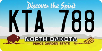 ND license plate KTA788