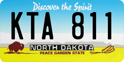 ND license plate KTA811