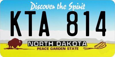 ND license plate KTA814
