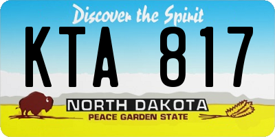 ND license plate KTA817