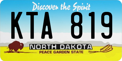 ND license plate KTA819