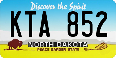 ND license plate KTA852