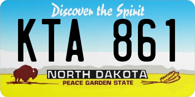 ND license plate KTA861