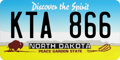 ND license plate KTA866