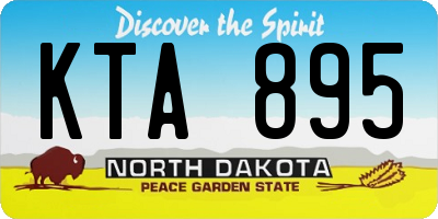ND license plate KTA895