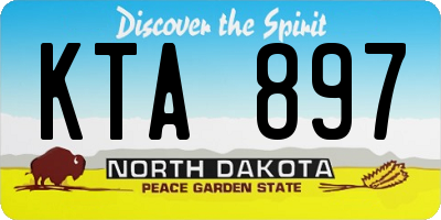 ND license plate KTA897