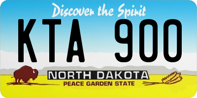 ND license plate KTA900