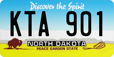 ND license plate KTA901