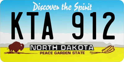 ND license plate KTA912