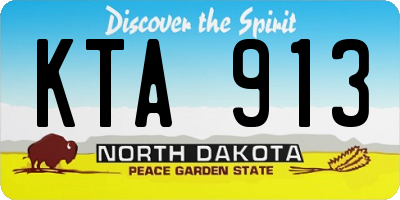 ND license plate KTA913