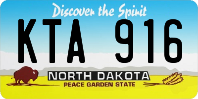 ND license plate KTA916