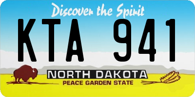 ND license plate KTA941