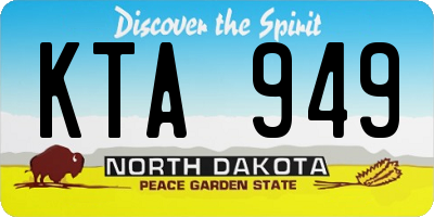 ND license plate KTA949