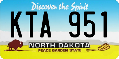 ND license plate KTA951