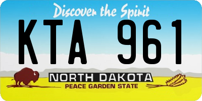 ND license plate KTA961