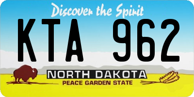 ND license plate KTA962