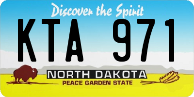 ND license plate KTA971