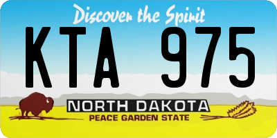 ND license plate KTA975