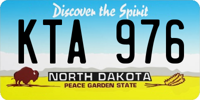 ND license plate KTA976
