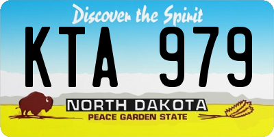 ND license plate KTA979