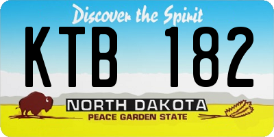 ND license plate KTB182