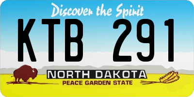 ND license plate KTB291