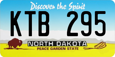 ND license plate KTB295