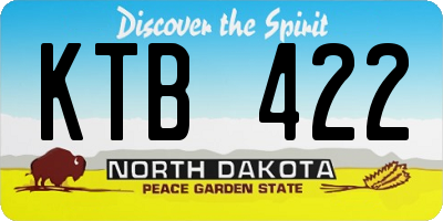 ND license plate KTB422
