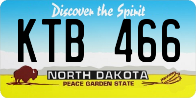 ND license plate KTB466