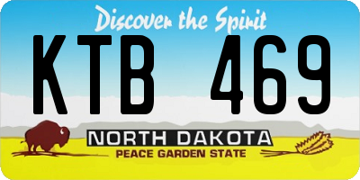 ND license plate KTB469