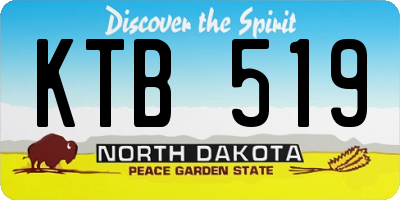 ND license plate KTB519