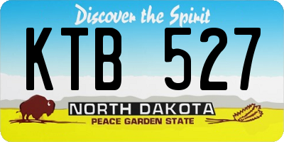 ND license plate KTB527