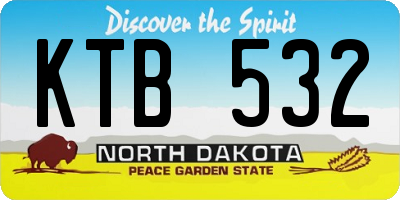 ND license plate KTB532