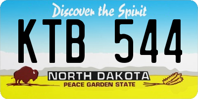 ND license plate KTB544