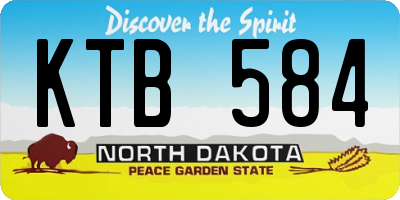 ND license plate KTB584