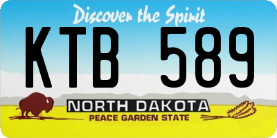 ND license plate KTB589