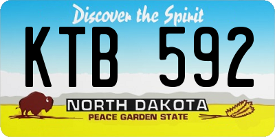 ND license plate KTB592