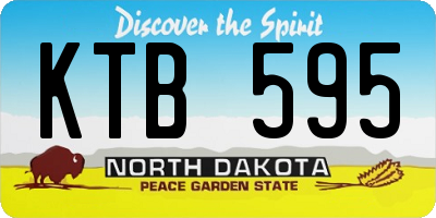 ND license plate KTB595